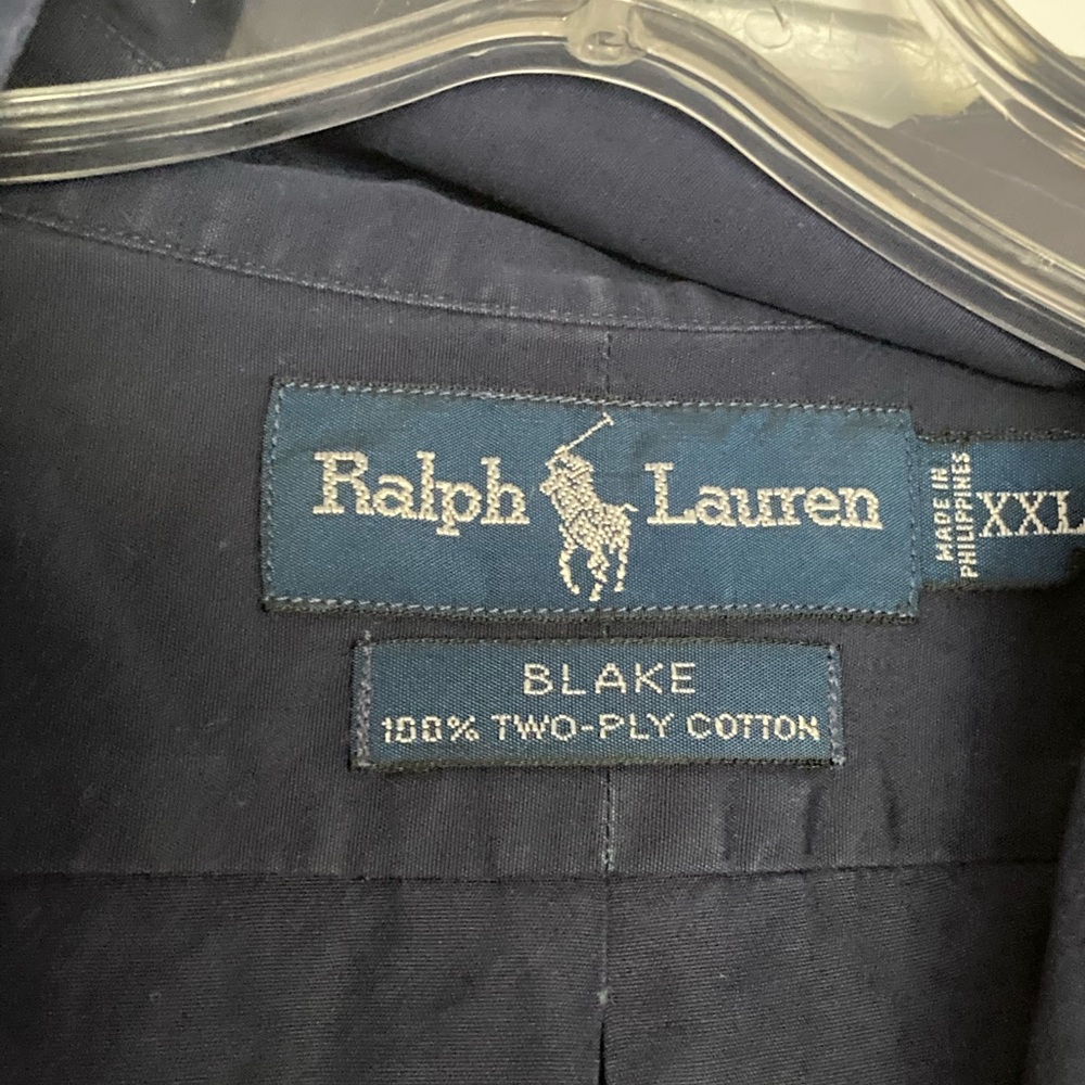 Ralph Lauren Navy Blue Long Sleeve Dress Shirt